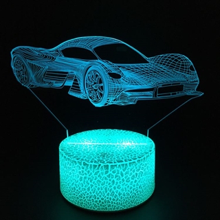 Sportsvogn 3D lampe